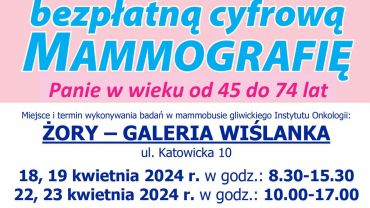 Bezpłatna mammografia w Żorach. Gdzie stanie mammobus?